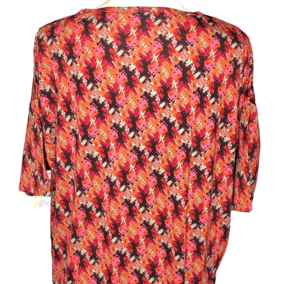 LuLaRoe RETIRED Irma Women's XS Multicolored Abstract Mid-Length Sleeves NWT - Picture 7 of 10